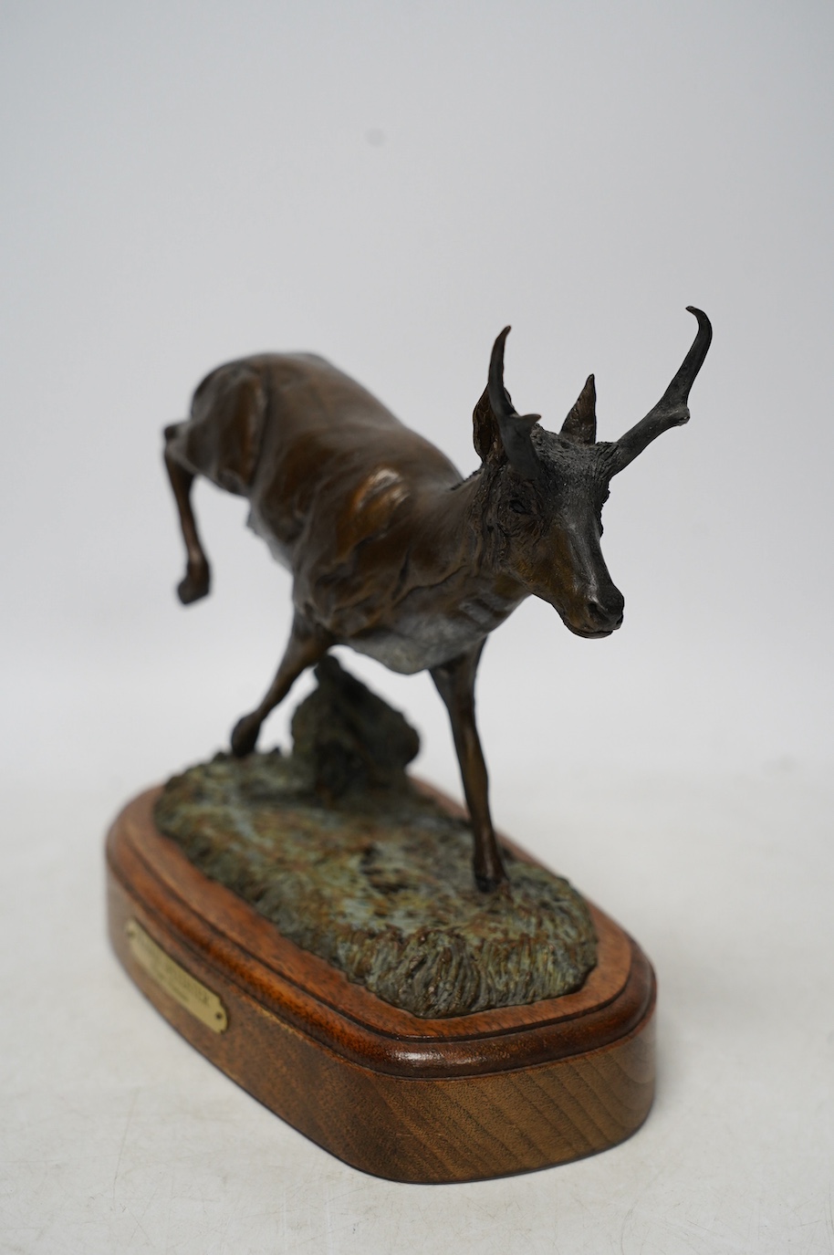 Roger Paradis (Canadian), a modern bronze, 'Prairie Speedster', signed, 19cm. Condition - good